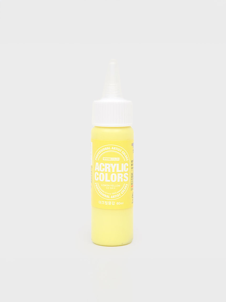 종이나라 비비드칼라 아크릴물감 60ml   레몬옐로우