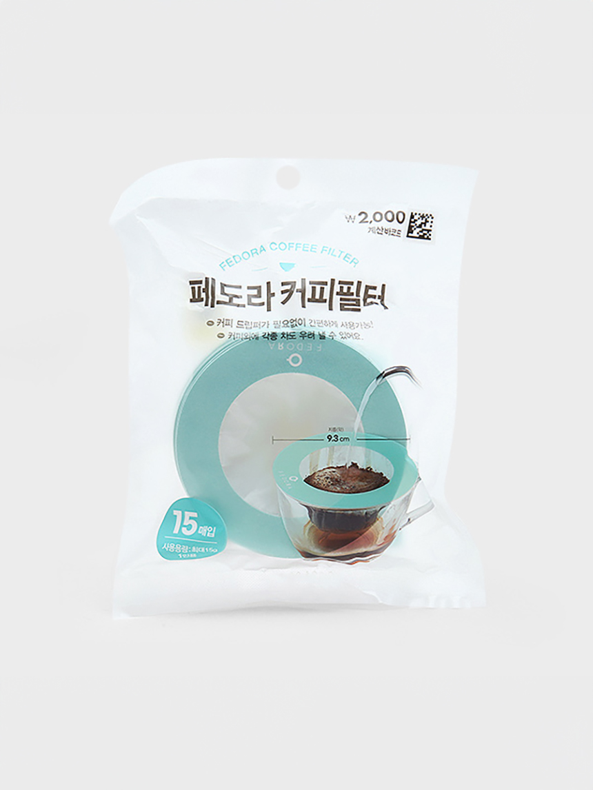 페도라 모양 커피필터 15매입
