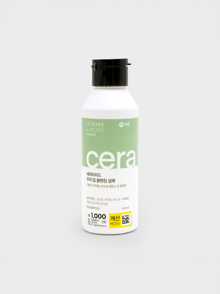 더마앤모어 세라마이드 두피 딥클렌징 샴푸 60ml