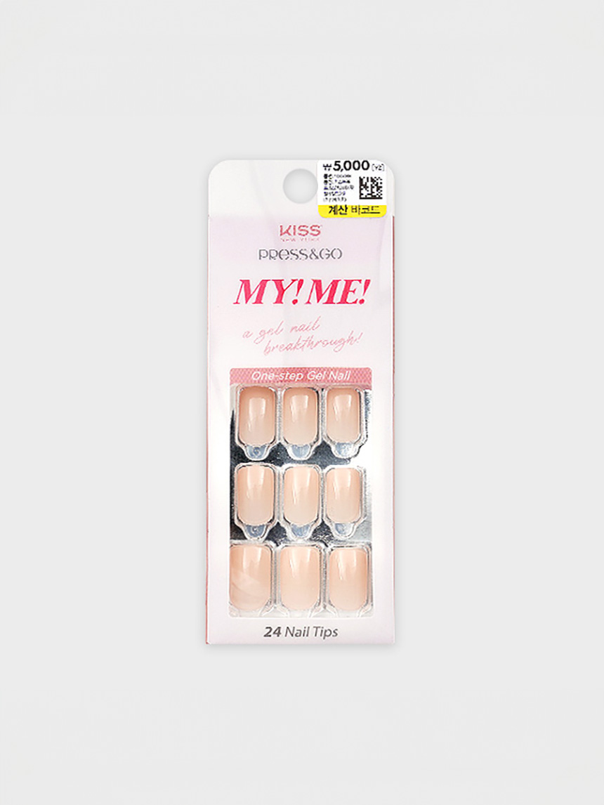 키스뉴욕프레스앤고 에어핏젤네일팁24P(가십베이지)