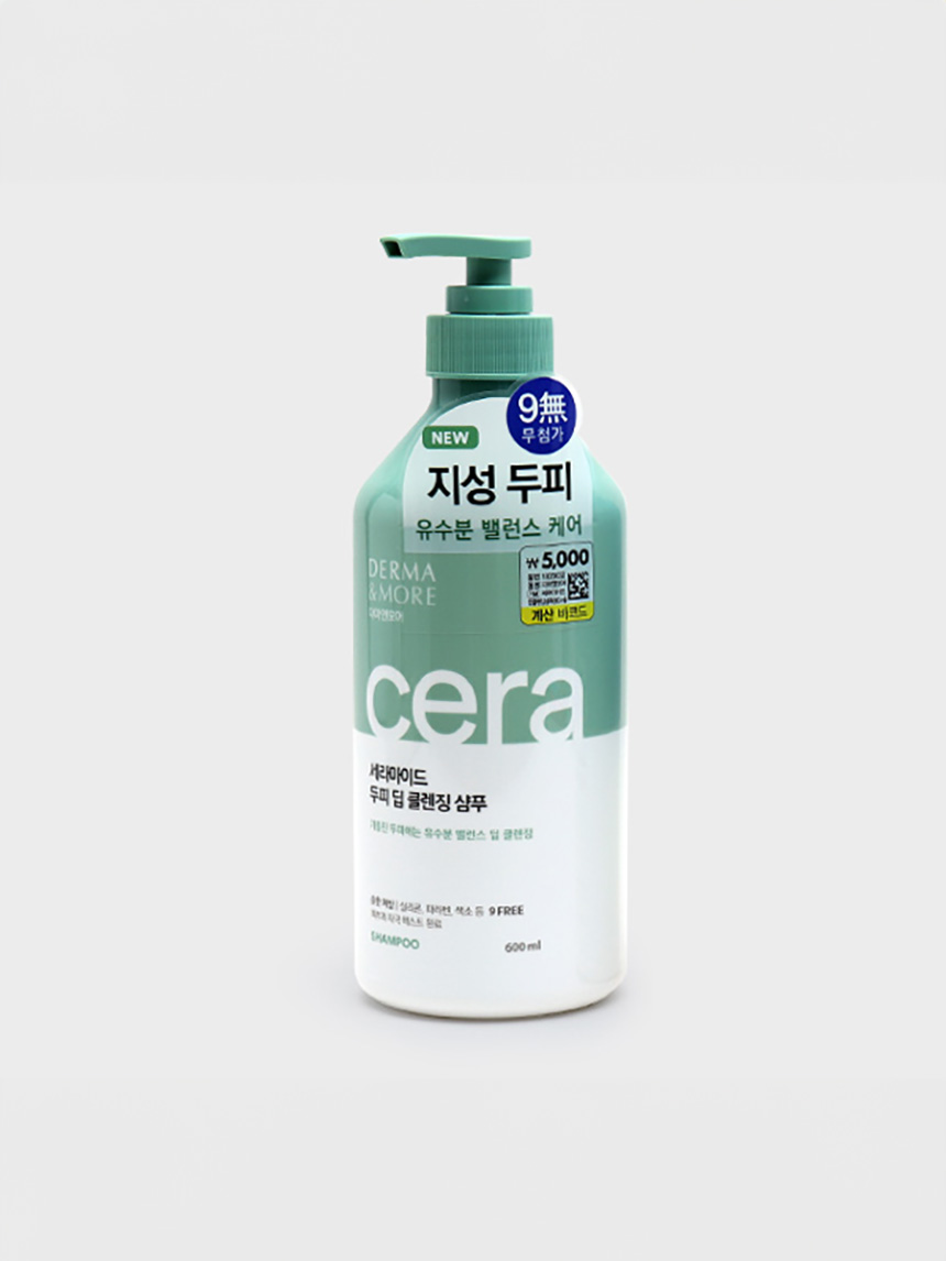 더마앤모어 세라마이드 두피 딥클렌징 샴푸 600ml