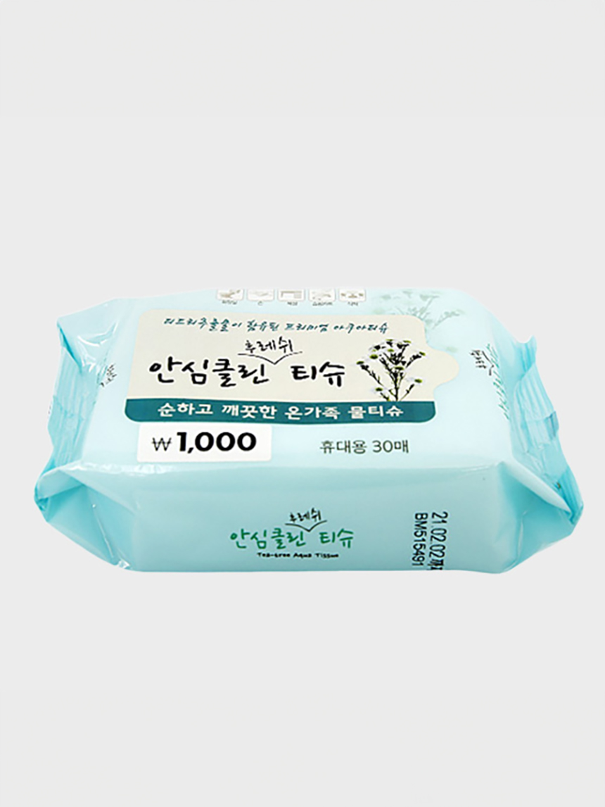 안심클린물티슈(30매)