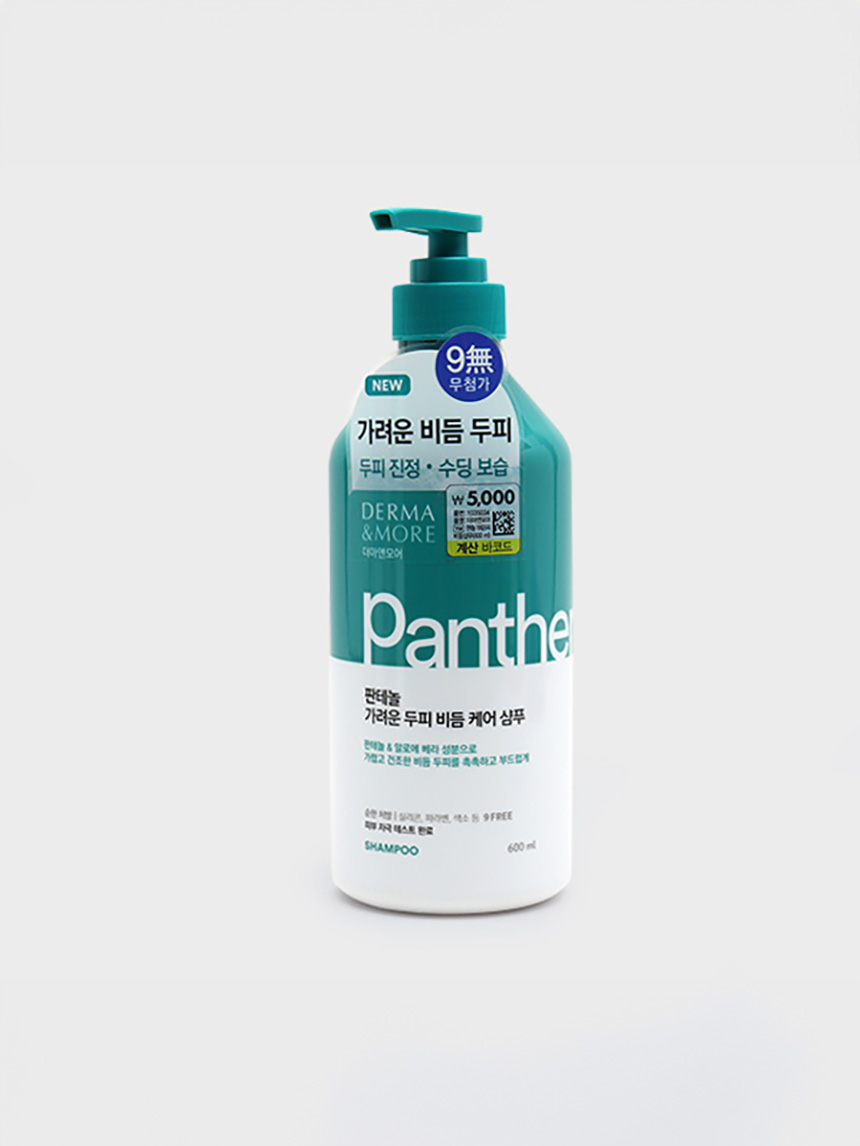 더마앤모어 판테놀 가려운 두피 비듬케어 샴푸 600ml
