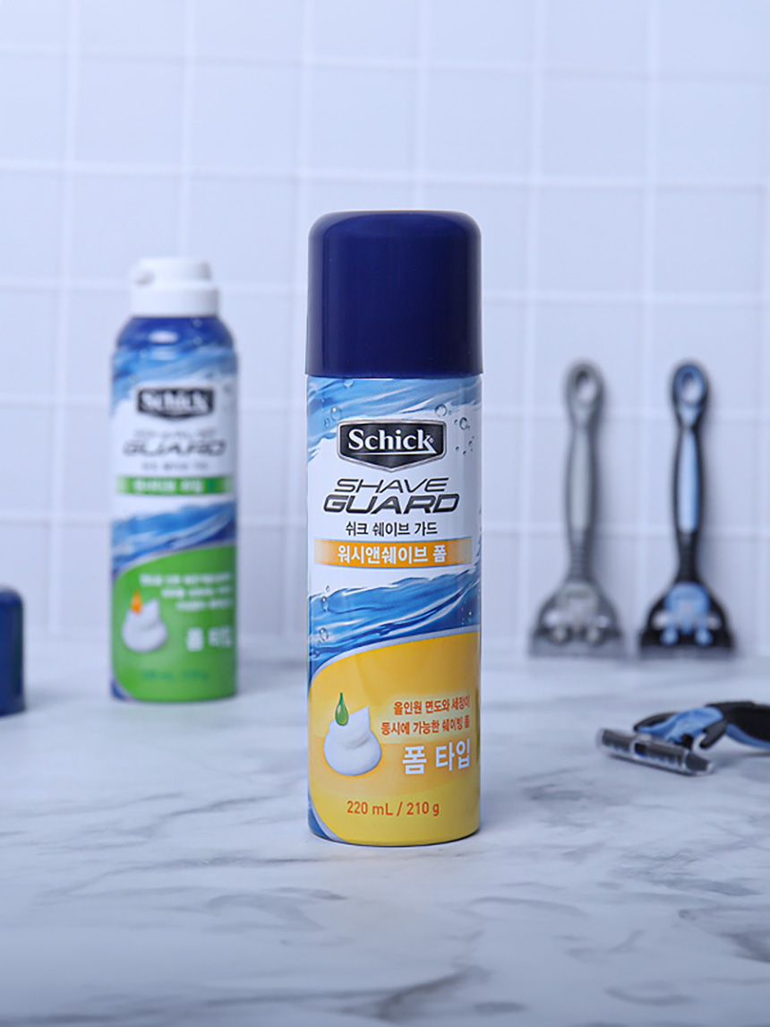 쉬크 쉐이브 가드 210g 워시앤쉐이브 폼