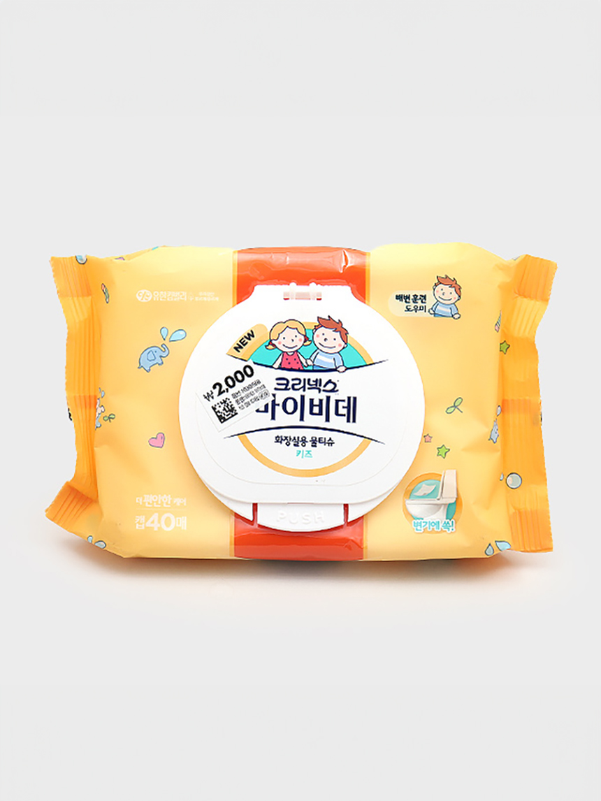 크리넥스 마이비데 키즈 캡형 40매입