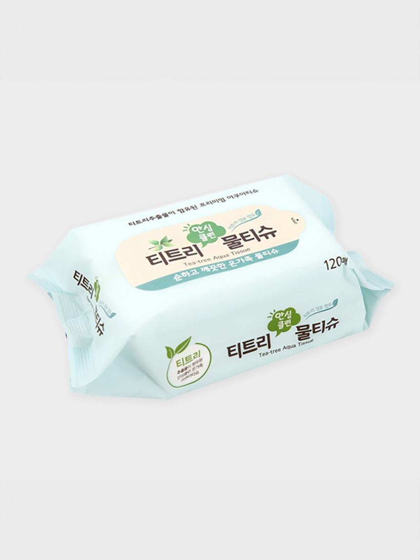 티트리안심클린물티슈120매(리필형)