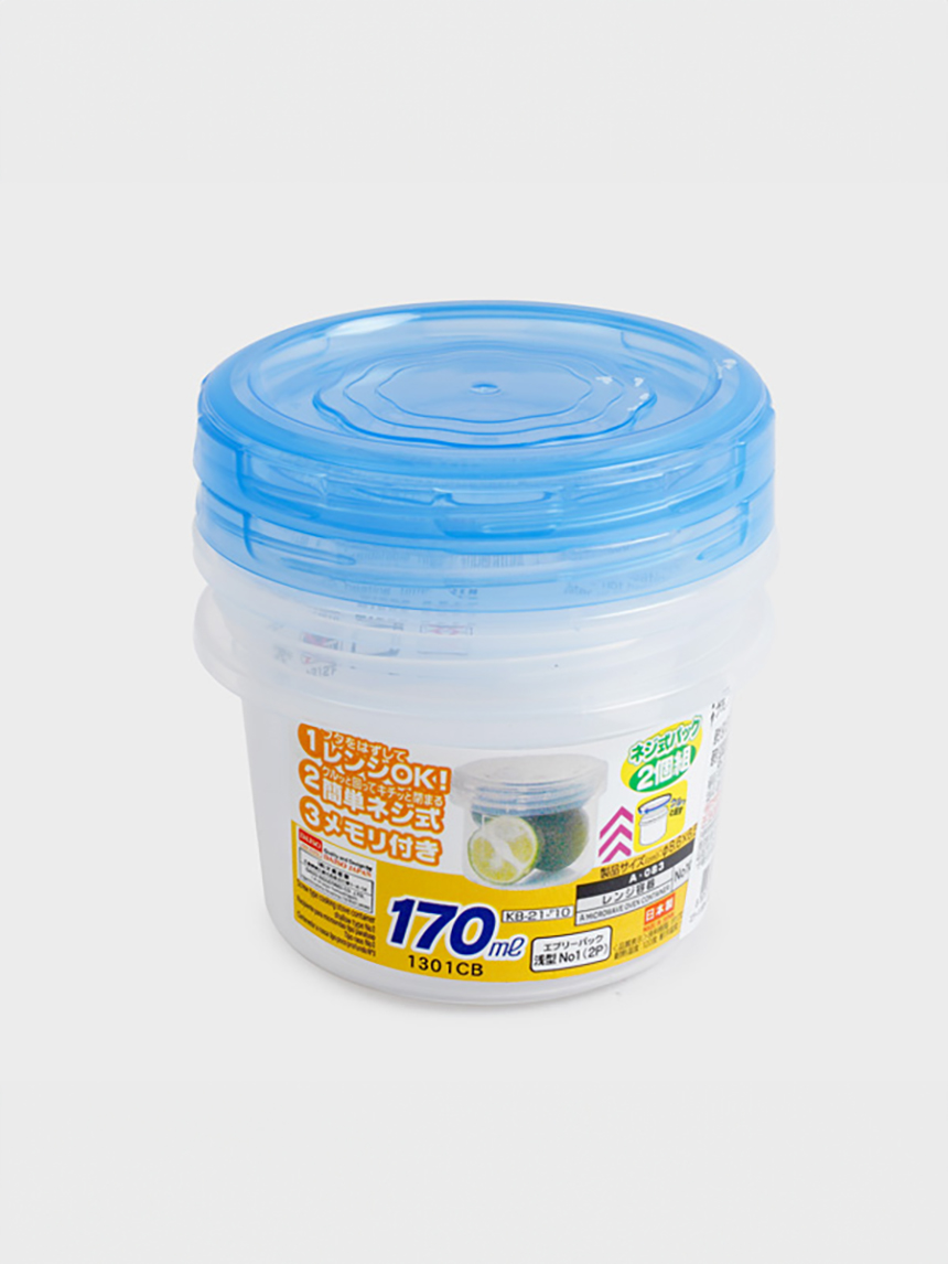 일본제 에브리팩(원형저장용기) (약170 ml) 2개입