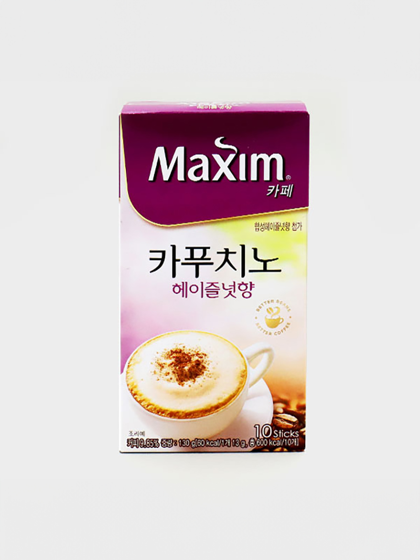 동서 맥심 카페 카푸치노 헤이즐넛향 130g (13gx10개입)