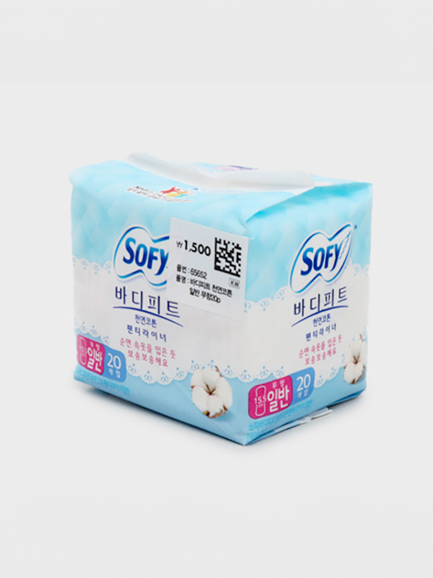 바디피트 천연코튼 일반 무향 20P