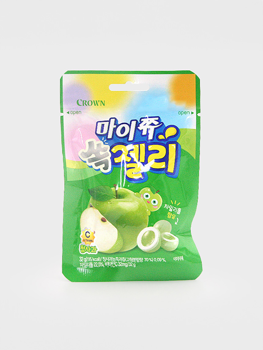 크라운마이쮸쏙젤리청사과(32 g)