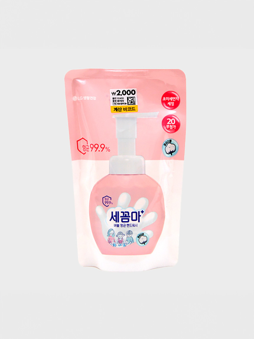 세꼼마 버블 항균 핸드워시 리필 200 ml 파우더 향
