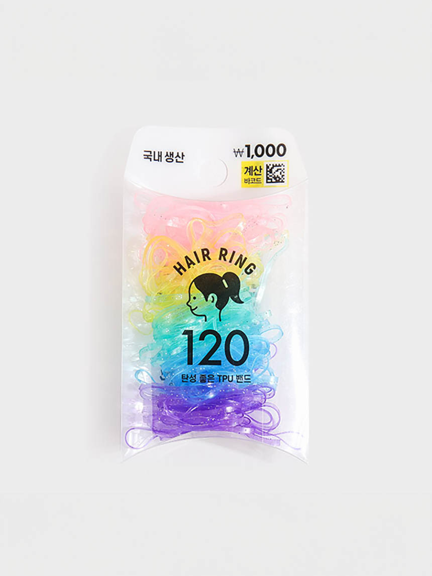 반짝이 파스텔컬러 TPU 밴드 120개입