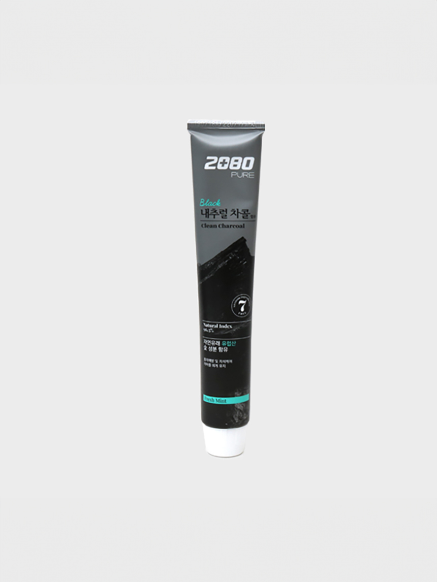 2080 퓨어 블랙 치약 차콜민트 100g