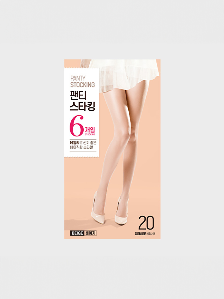 20D고탄력팬티스타킹6족(베이지)