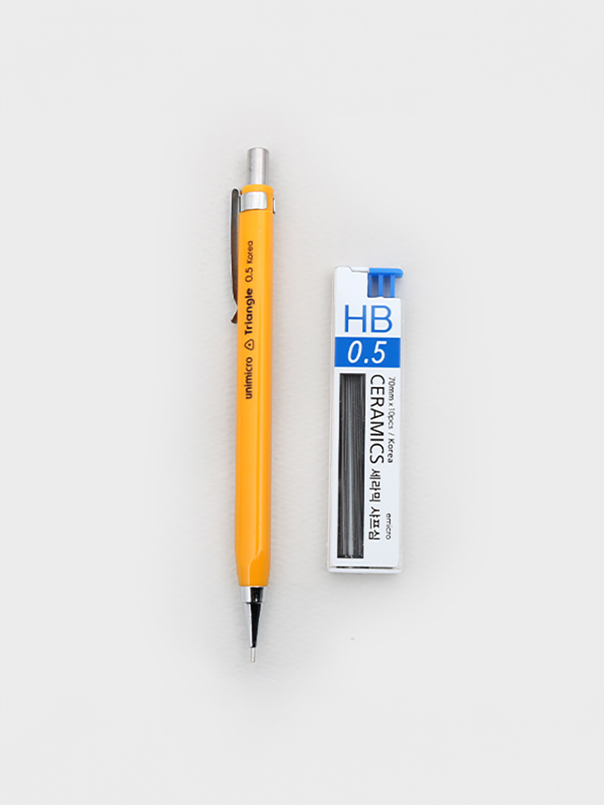 칼라 삼각 샤프 0.5mm (원색)