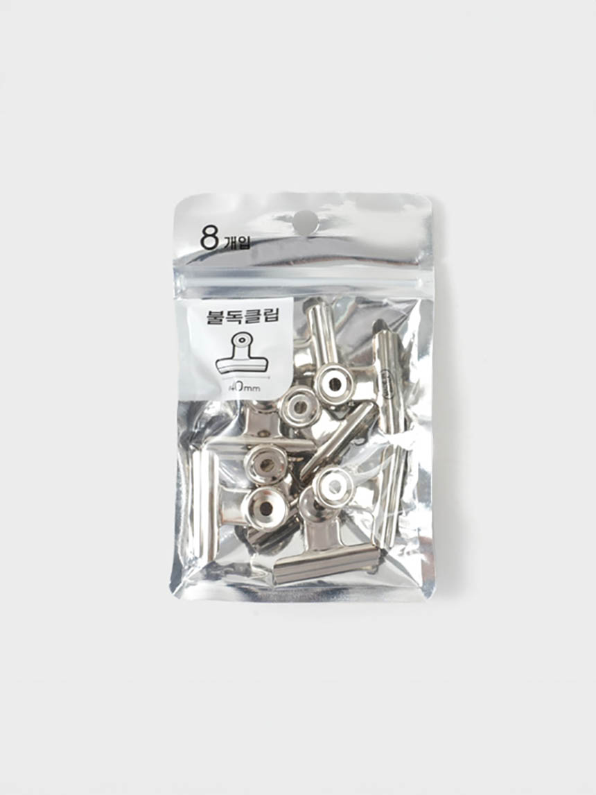 실버 불독 클립 4cm 8개입
