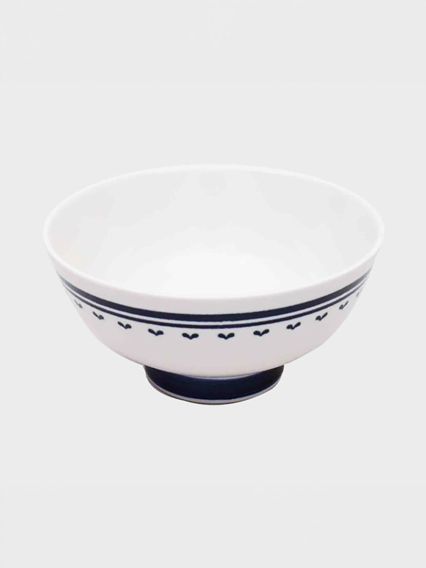 블루 리프라인 대접 14cm