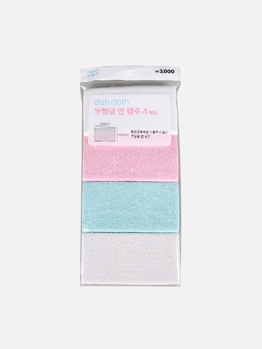 무형광 면 행주 4매입