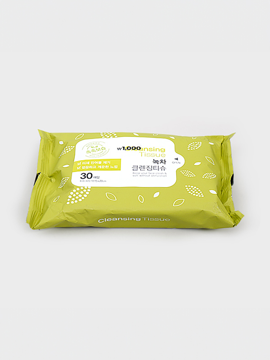 녹차 클렌징티슈 30매