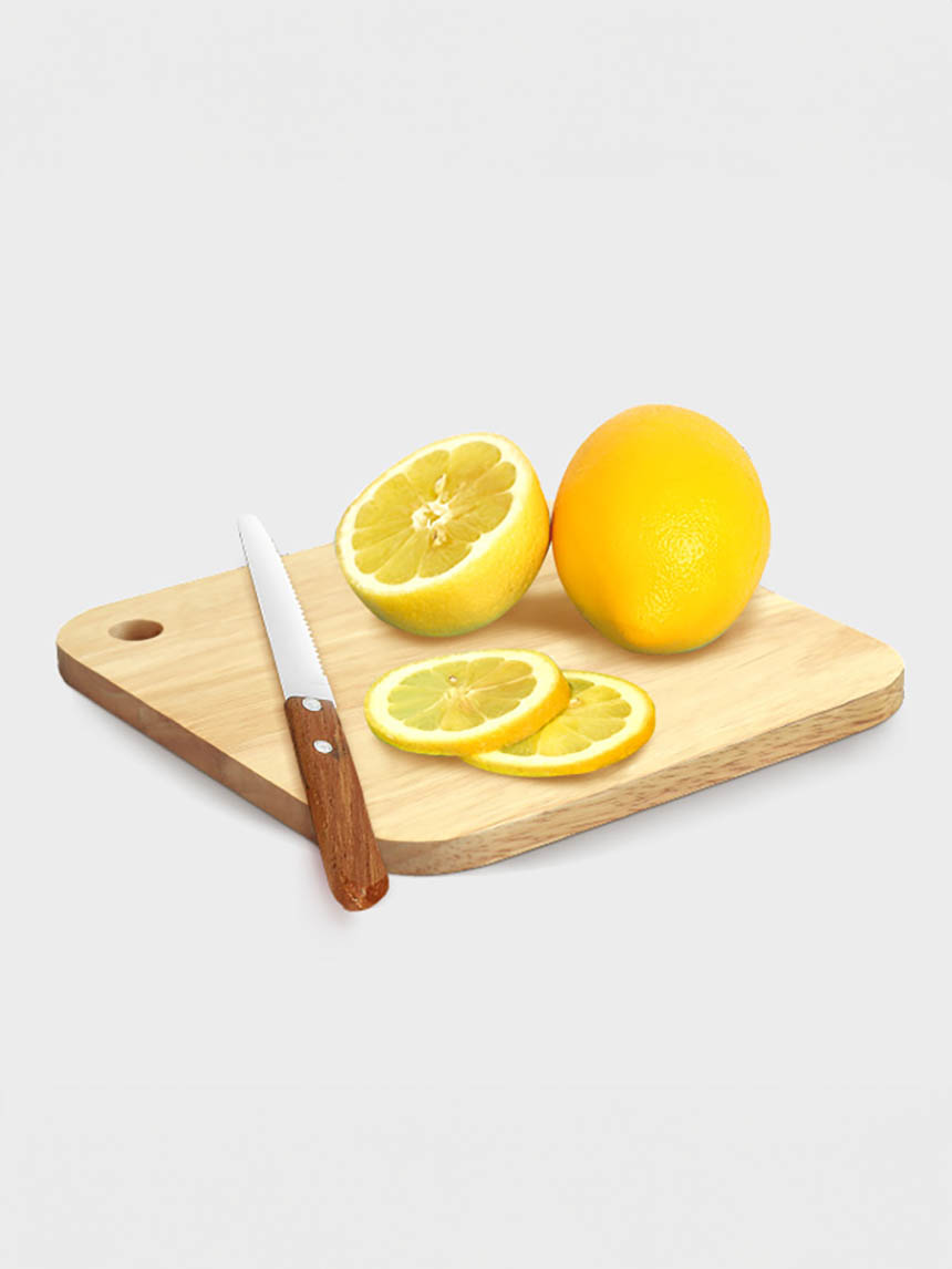 고무나무 정사각 미니 도마 겸 냄비받침