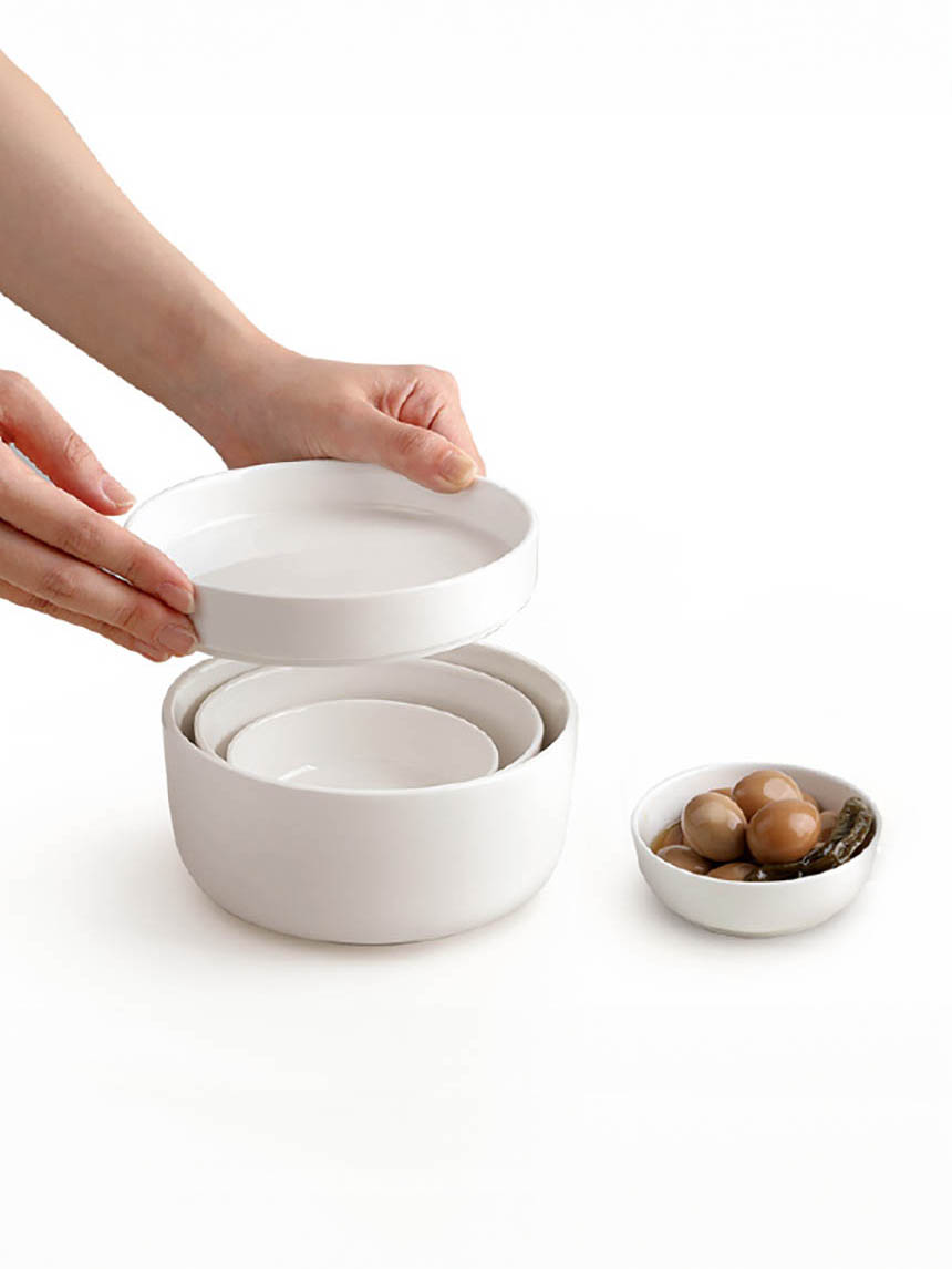 화이트 원형 종지 9.5cm