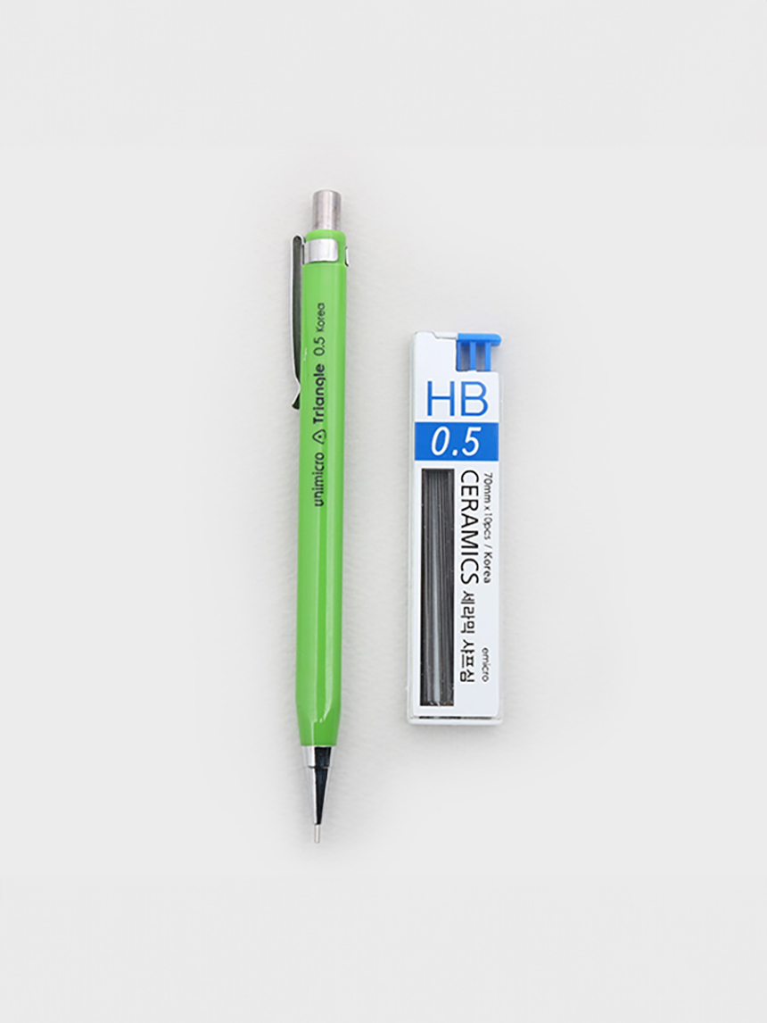 칼라 삼각 샤프 0.5mm (원색)