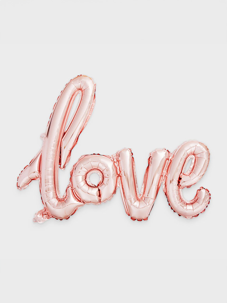love 필기체 은박풍선