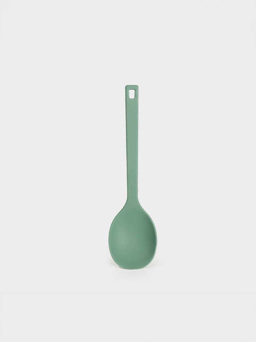 바닥에 닿지 않는 실리콘 요리스푼 그린