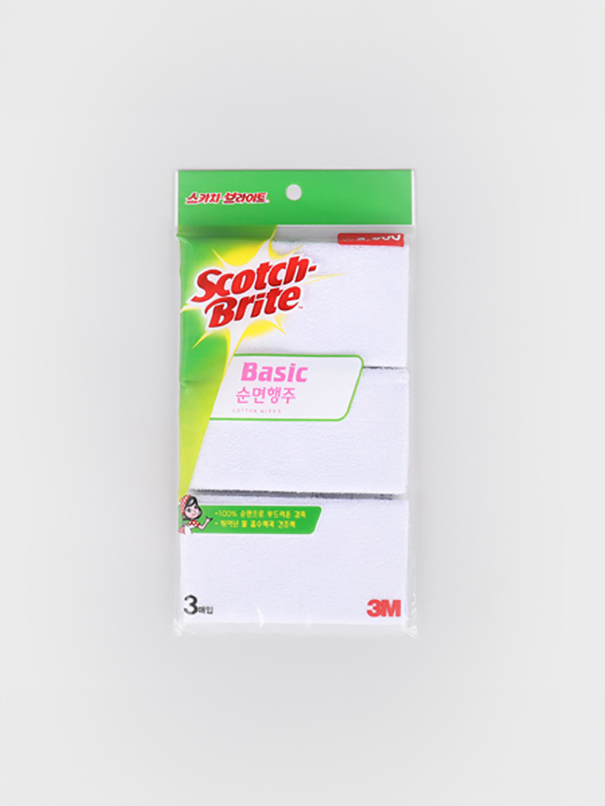 Хлопковые салфетки 3M Scotch-Brite, 3 шт.