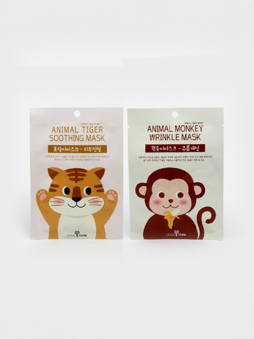 동물 마스크팩 원숭이/호랑이