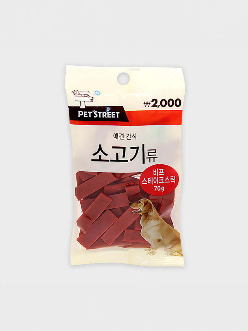 [펫]  비프스테이크 스틱 70g
