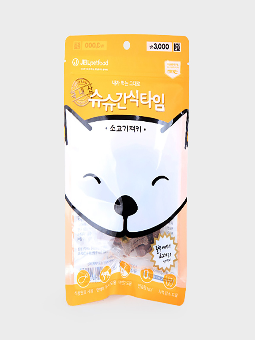 다이소 [펫]  슈슈 간식타임 소고기져키 90g