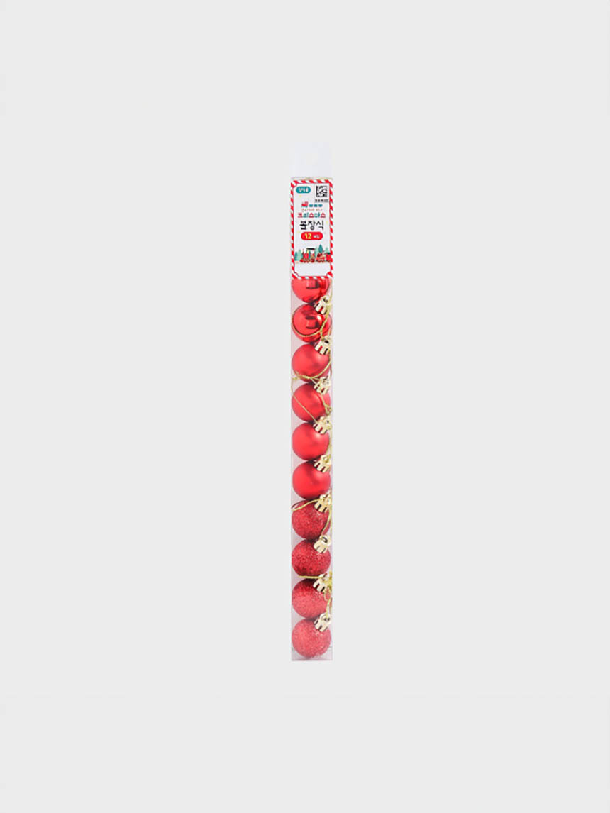 크리스마스 레드볼 3cm 12개입