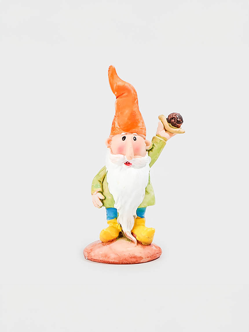 턱수염 할아버지와 소년 폴리레진 장식