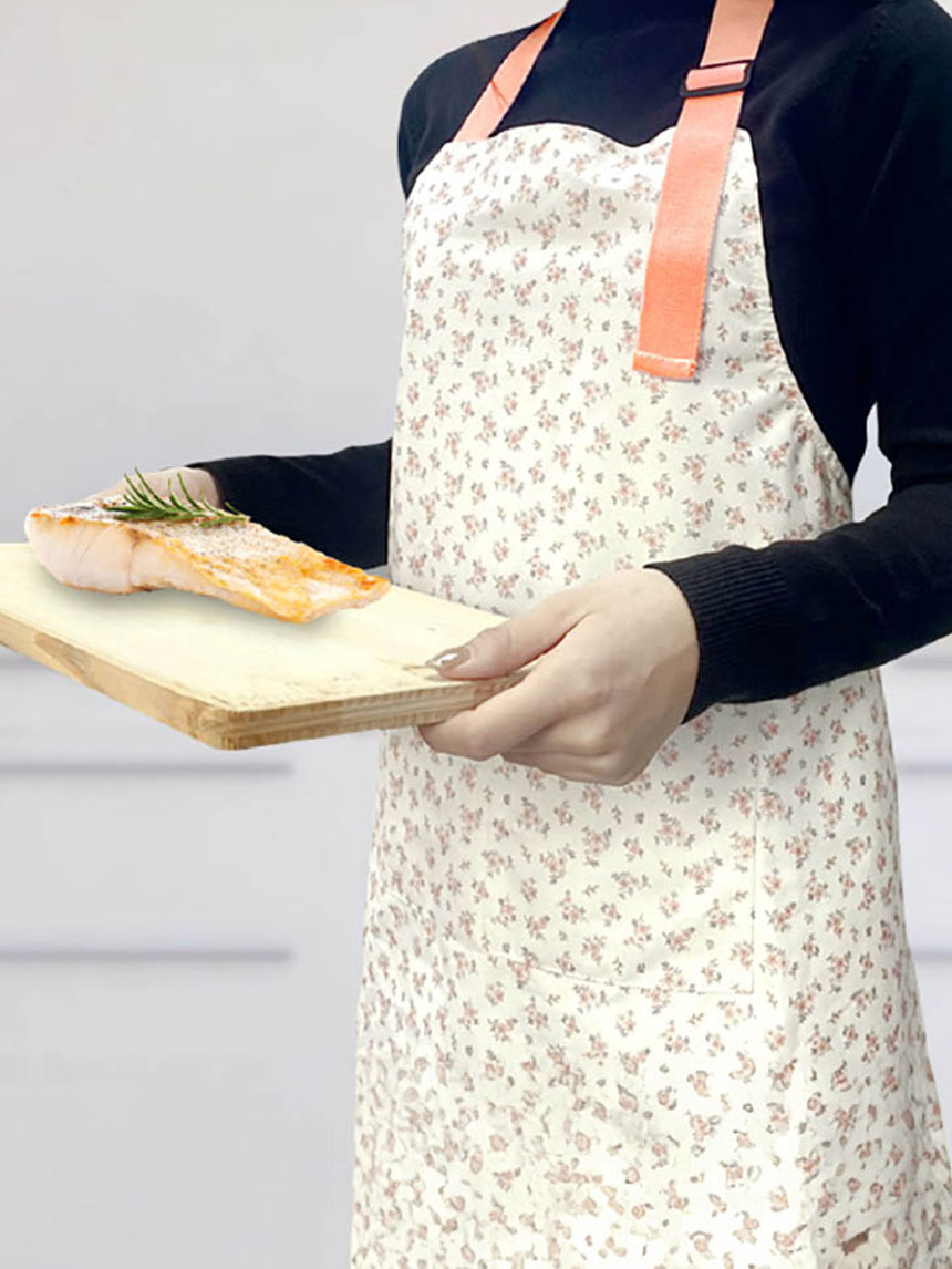 플로럴 전신 방수 앞치마