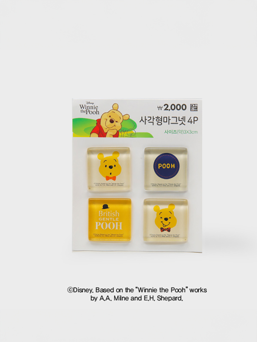 디즈니_위니더푸_마그넷(사각형/4P)2000