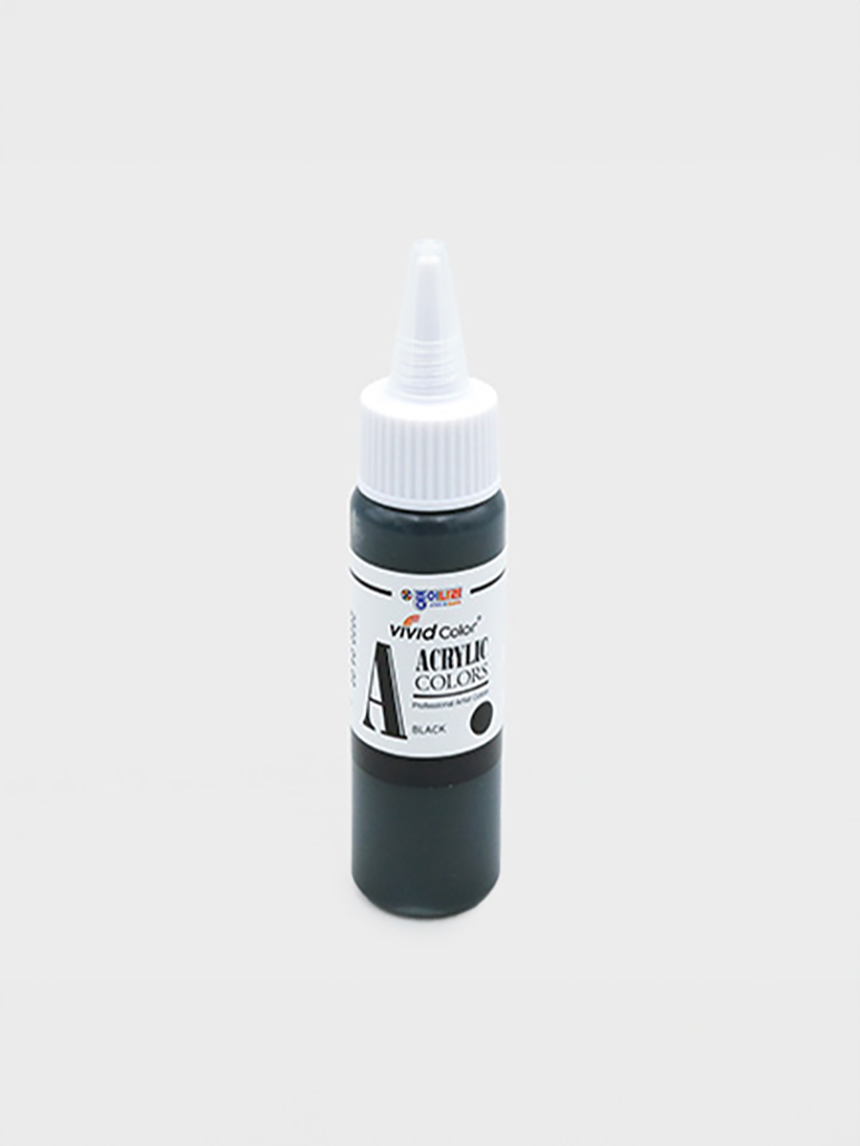 비비드 칼라 아크릴물감 60 ml 블랙