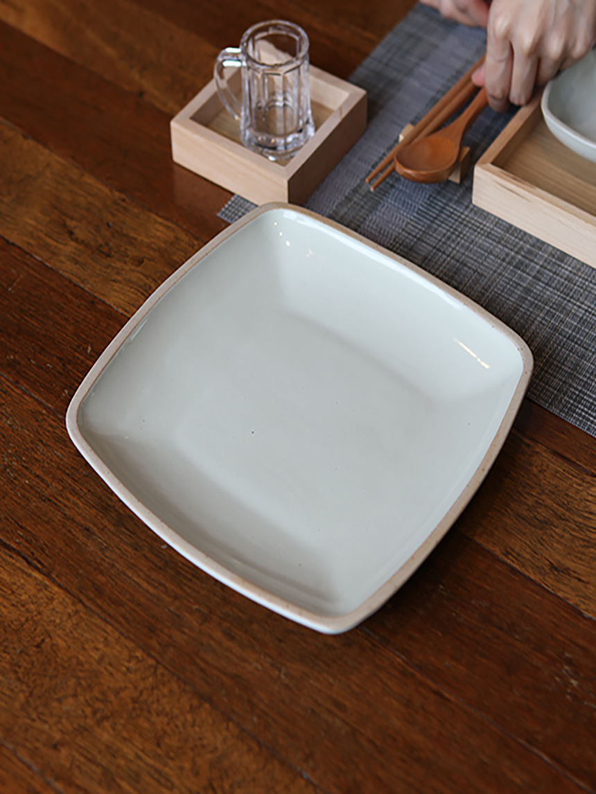 상하엣지스톤정사각접시(약21 cm)