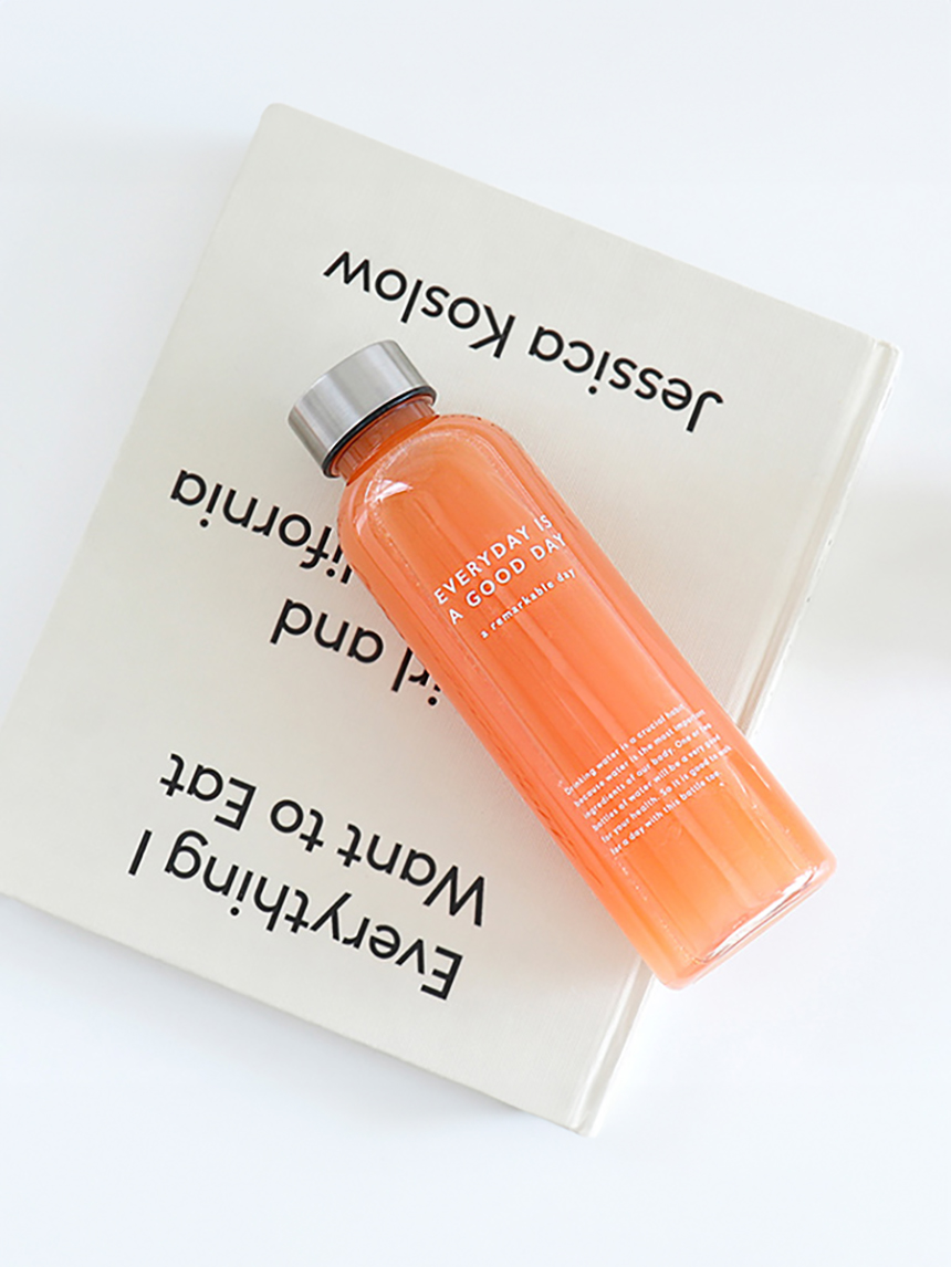 스텐 뚜껑 원통형 물병 500ml