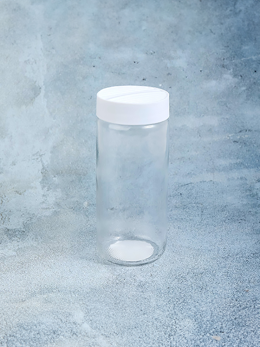 물결 뚜껑 유리 저장용기 500ml