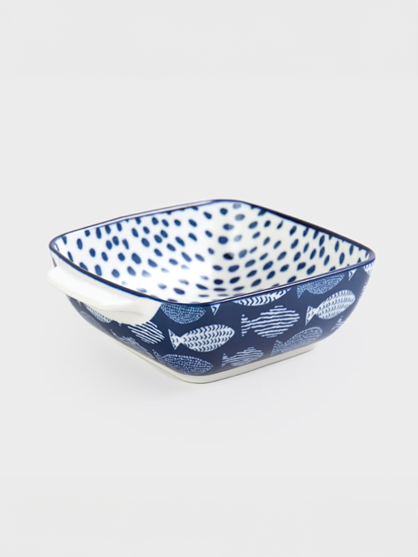 물고기무늬사각찬기(약15 cm)