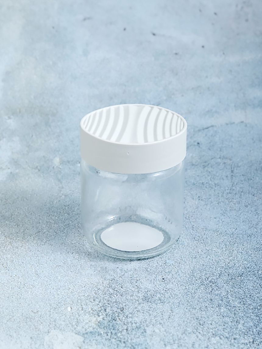물결 뚜껑 유리 저장용기 210ml