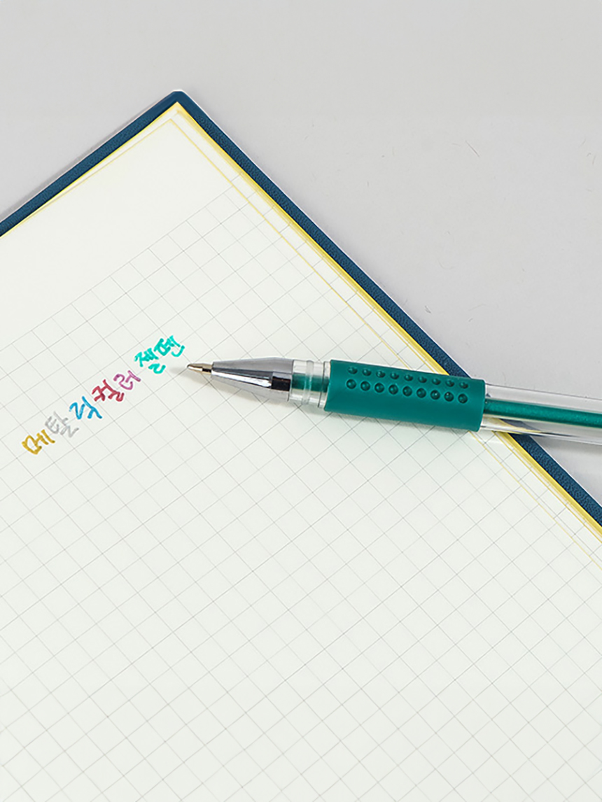 메탈릭 컬러 캡식 젤펜 6개입 (0.8mm,혼합)