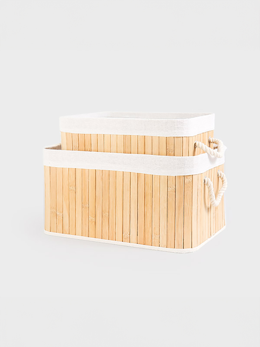 손잡이 대나무 바구니