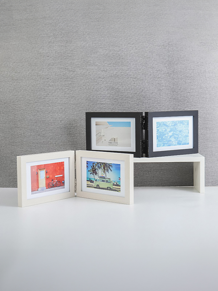 MDF 2칸 연결 액자 4x6인치 (가로형)
