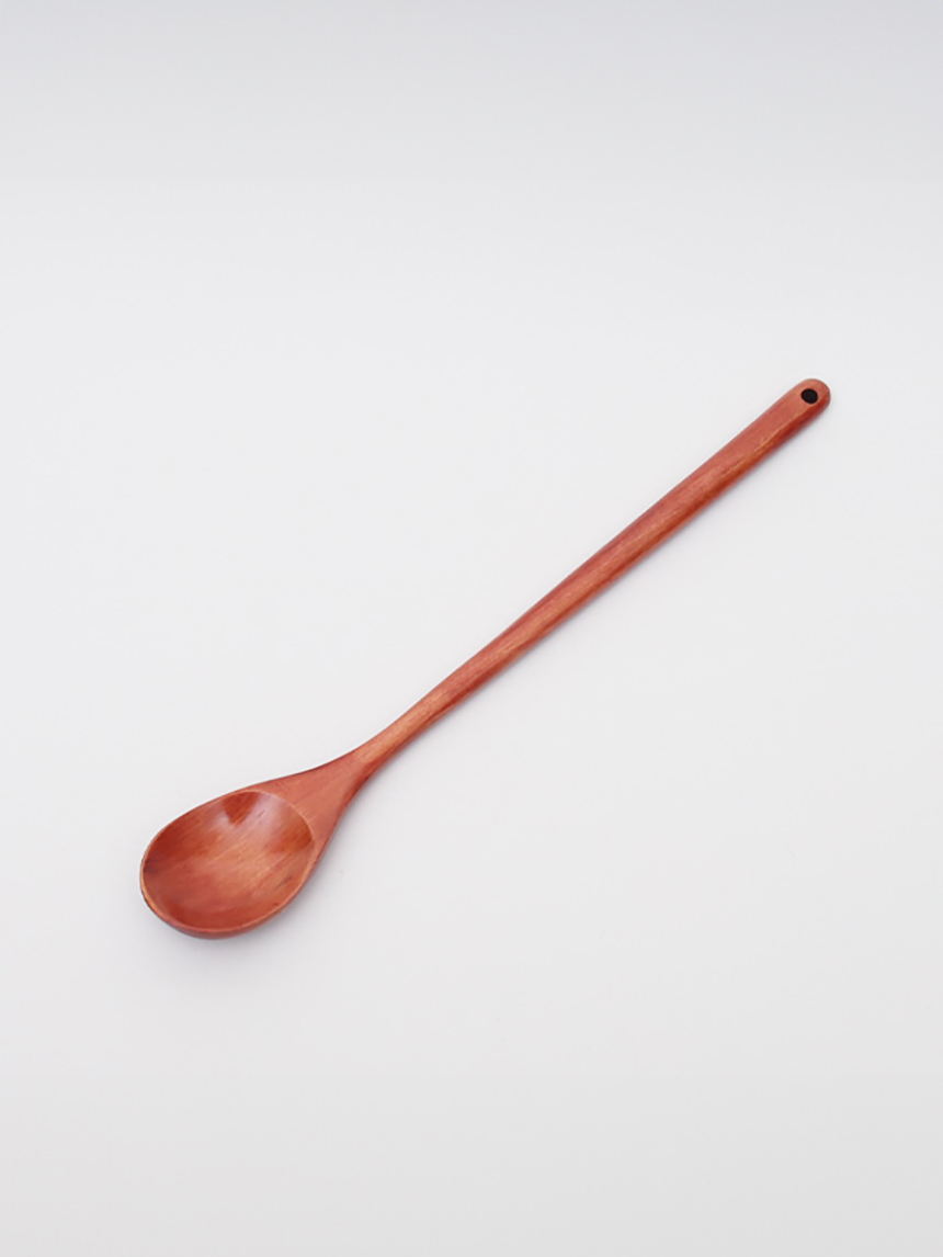 천연 옻칠 참나무 롱 요리스푼 34cm