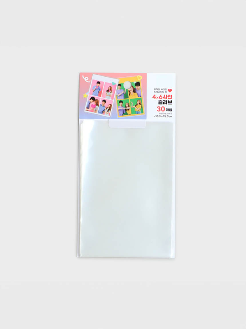 폴꾸 투명 포토 슬리브 30매 (4X6인치)