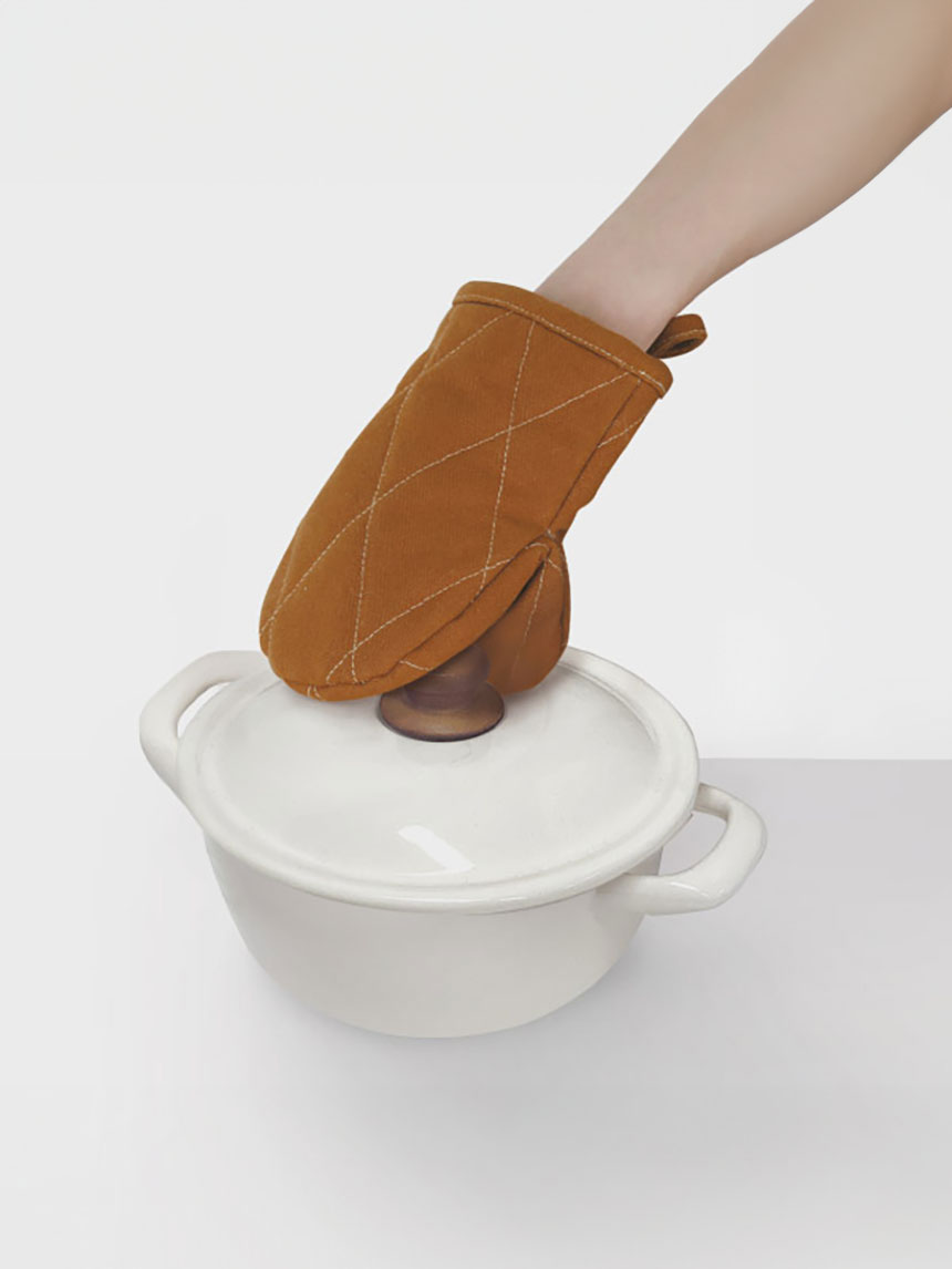 캔버스면 누빔 주방장갑 18cm