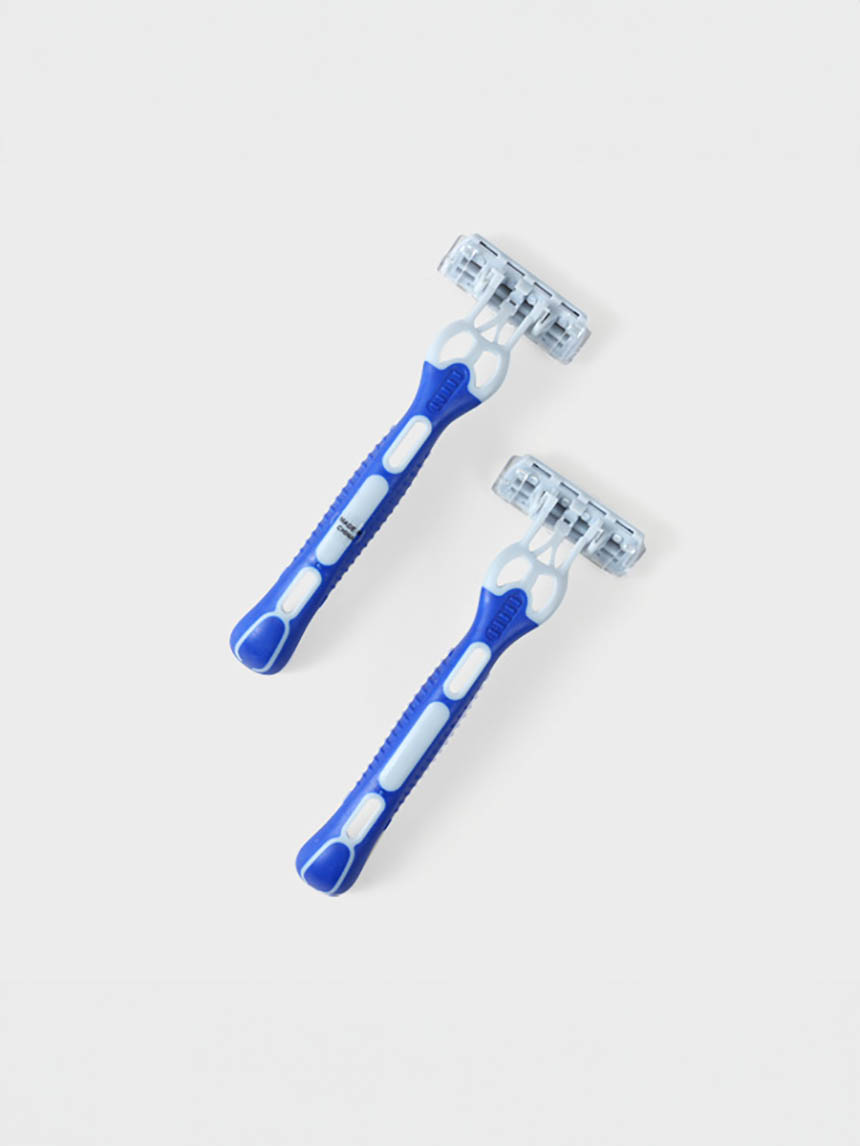 3중날 일체형 면도기 2개입