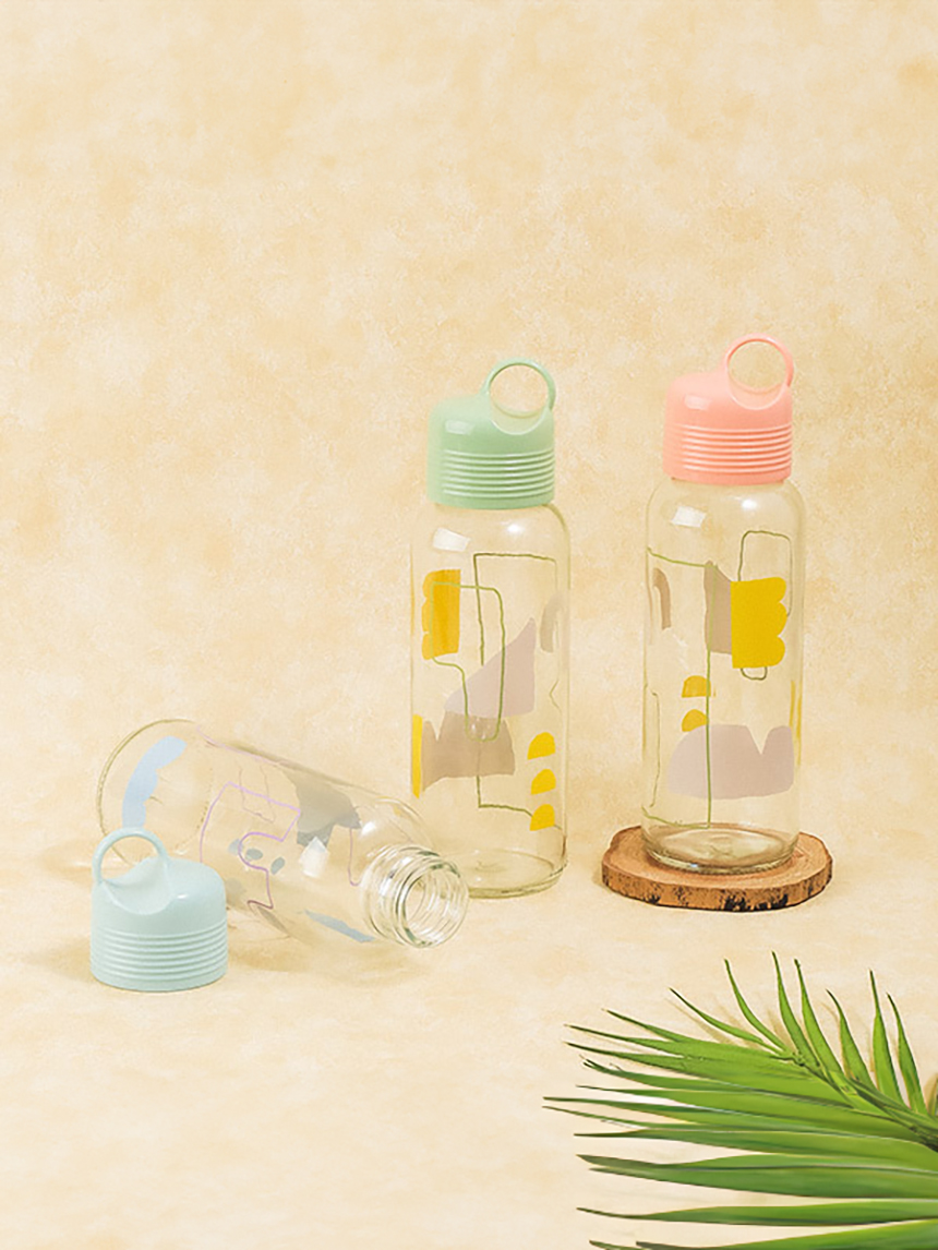 손잡이 유리 물병 450ml